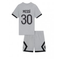 Paris Saint-Germain Lionel Messi #30 Udebanesæt Børn 2022-23 Kortærmet (+ Korte bukser)